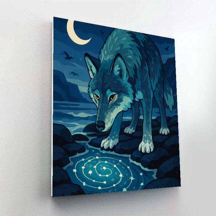 Tidepool Wolf Cartographer Painting by numbers kit