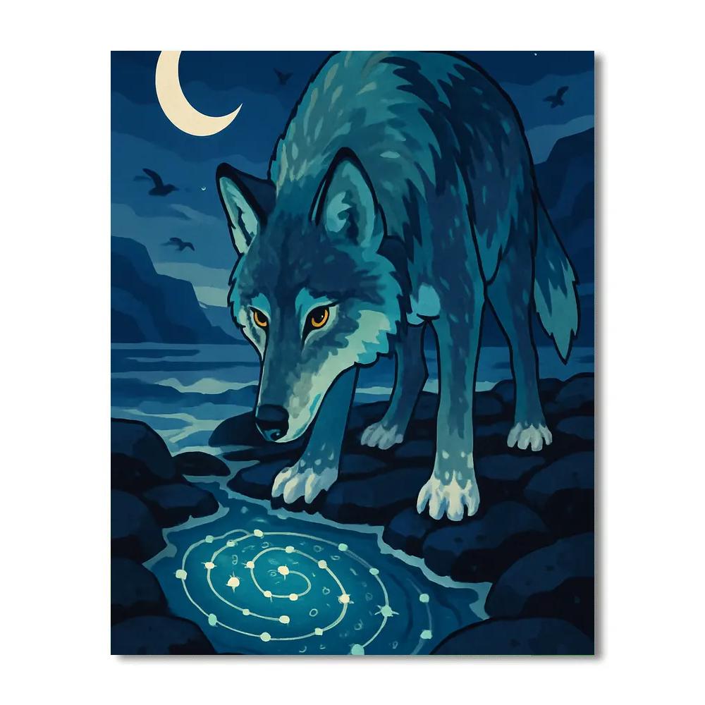 Tidepool Wolf Cartographer Painting by numbers kit