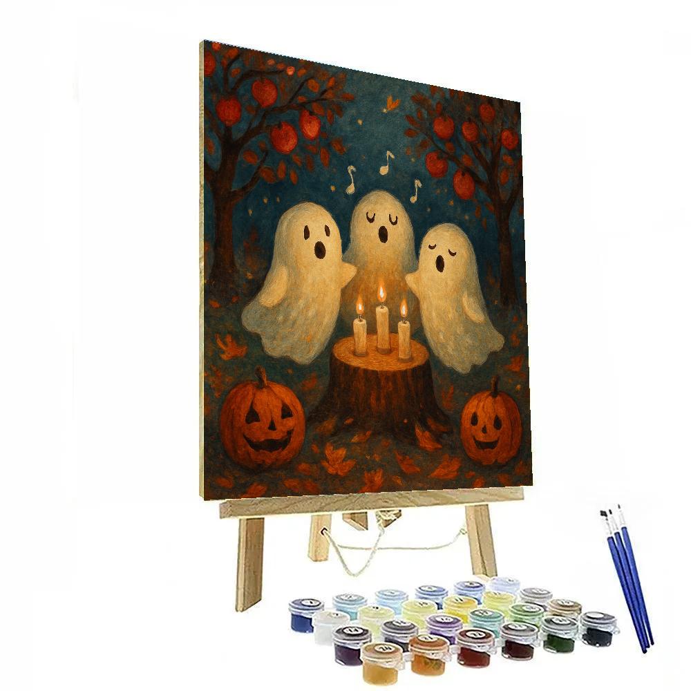 Ghost Choir In The Candlelit Orchard Paint by numbers art