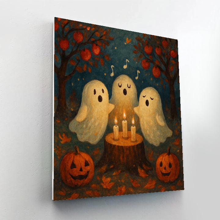 Ghost Choir In The Candlelit Orchard Paint by numbers art