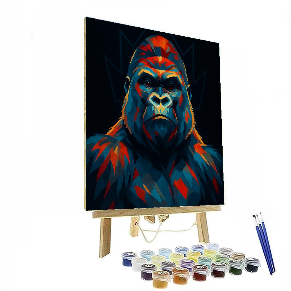 Obsidian Crown Gorilla Number painting