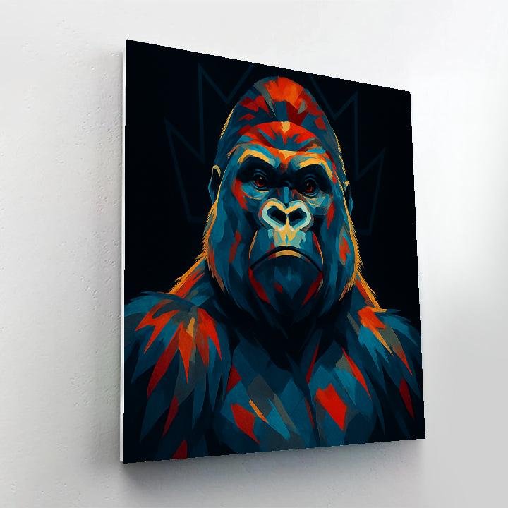 Obsidian Crown Gorilla Number painting
