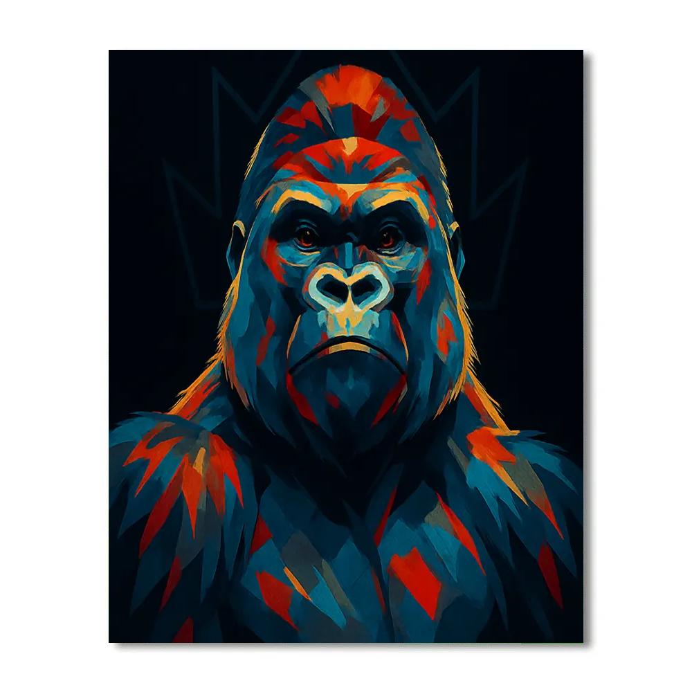 Obsidian Crown Gorilla Number painting