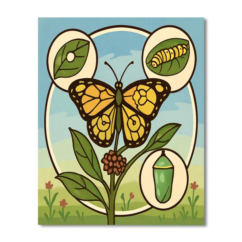 Metamorphosis Clockwork Butterfly Painting by numbers kit
