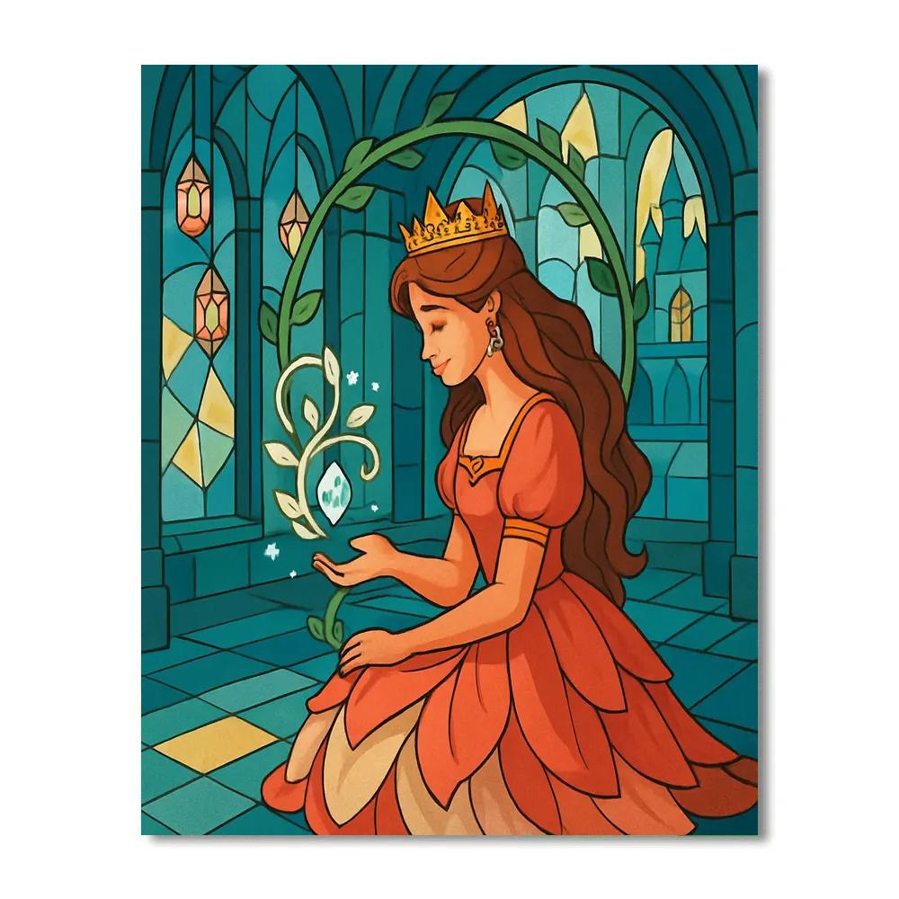 Crystal Atrium With Princess Garden Radiance Paint by numbers kits