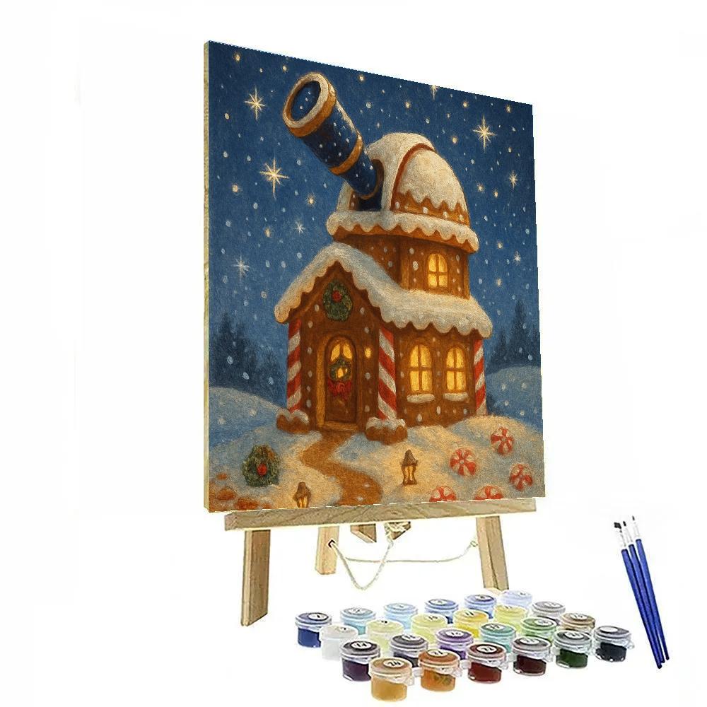 Gingerbread Observatory On Frost Hill Number painting