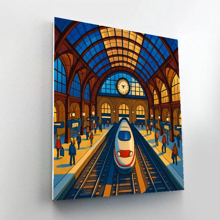 Stained Glass Canopy Above The Train Station Number painting