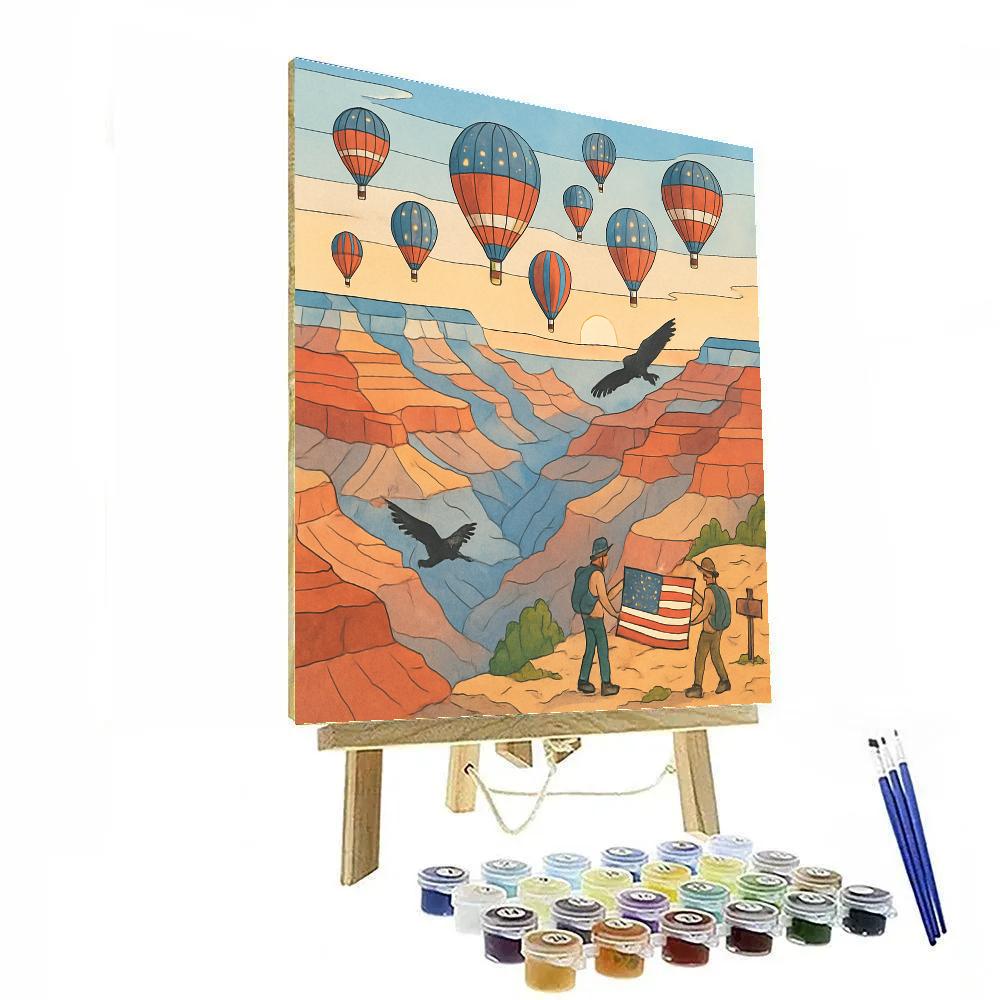 Cascade Of Lanterns Over Canyon USA paint by numbers