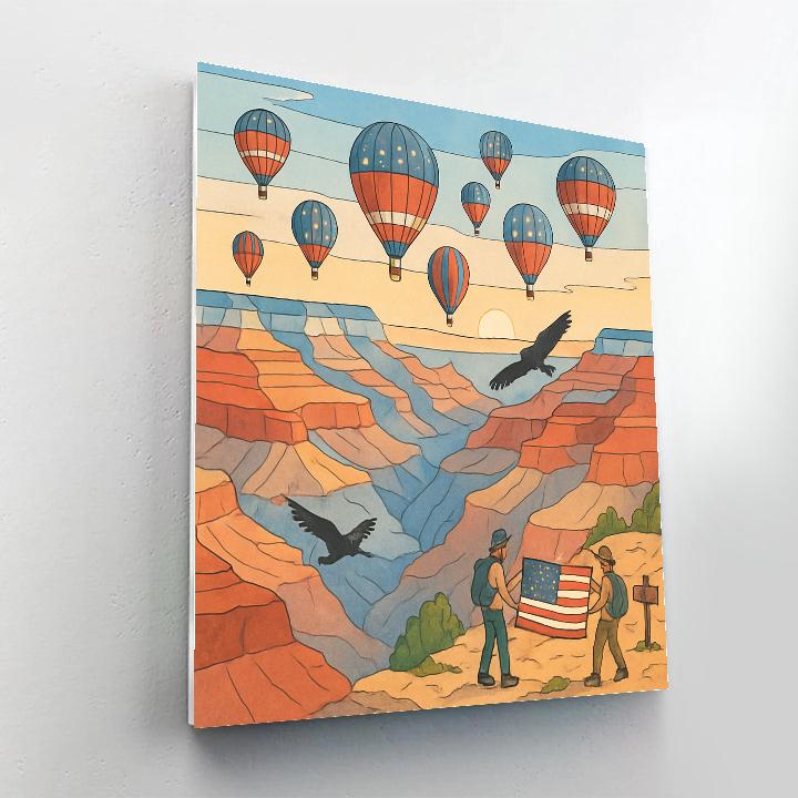 Cascade Of Lanterns Over Canyon USA paint by numbers