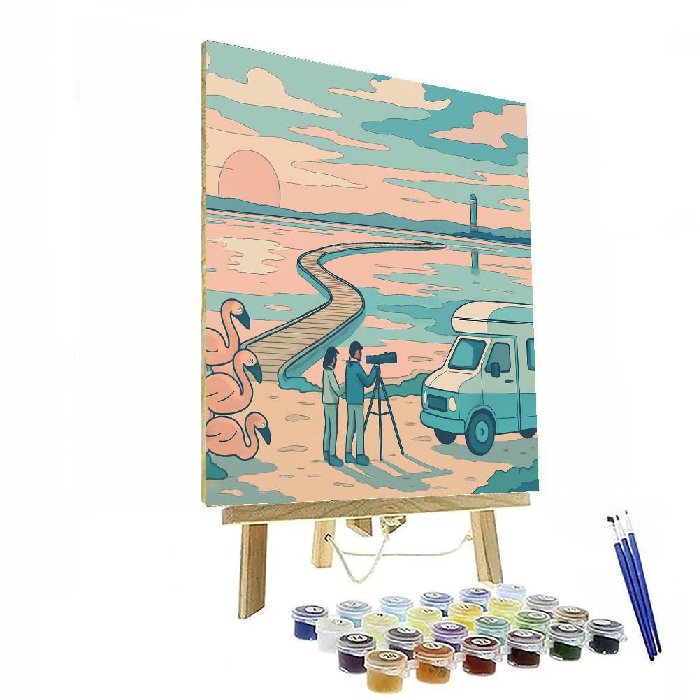 Spain Inspired Salt Flats Stargazer Caravan Numbered painting kits