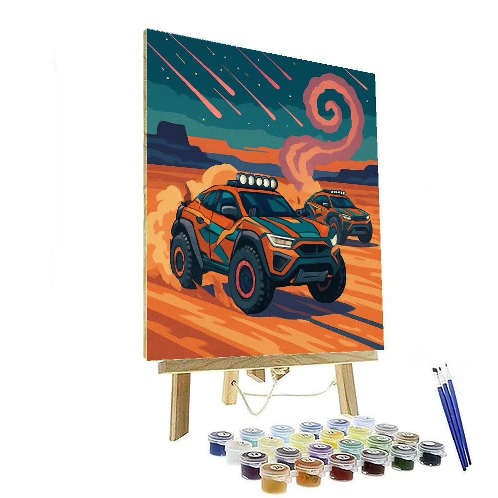Desert Meteor Rally Cars Paint by numbers kits