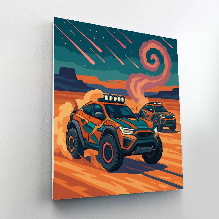 Desert Meteor Rally Cars Paint by numbers kits