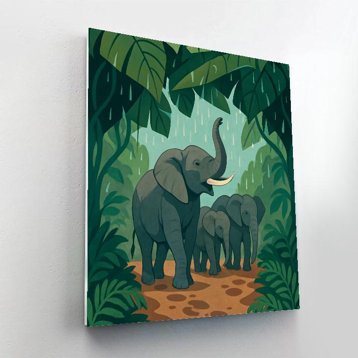 Monsoon Canopy Elephant Parade DIY paint by numbers