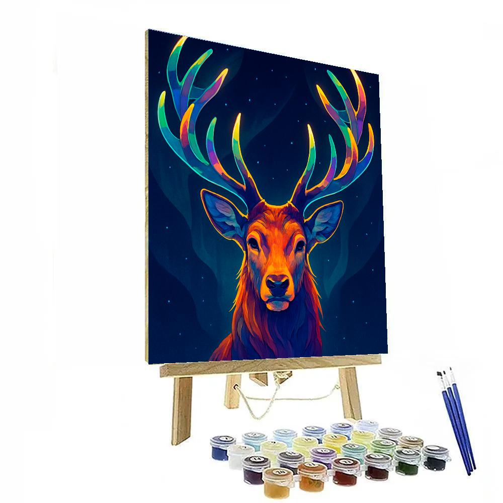 Aurora Antlers Stag painting number kit