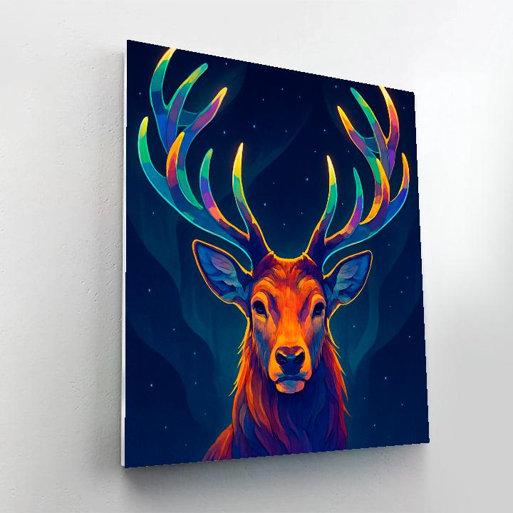 Aurora Antlers Stag painting number kit