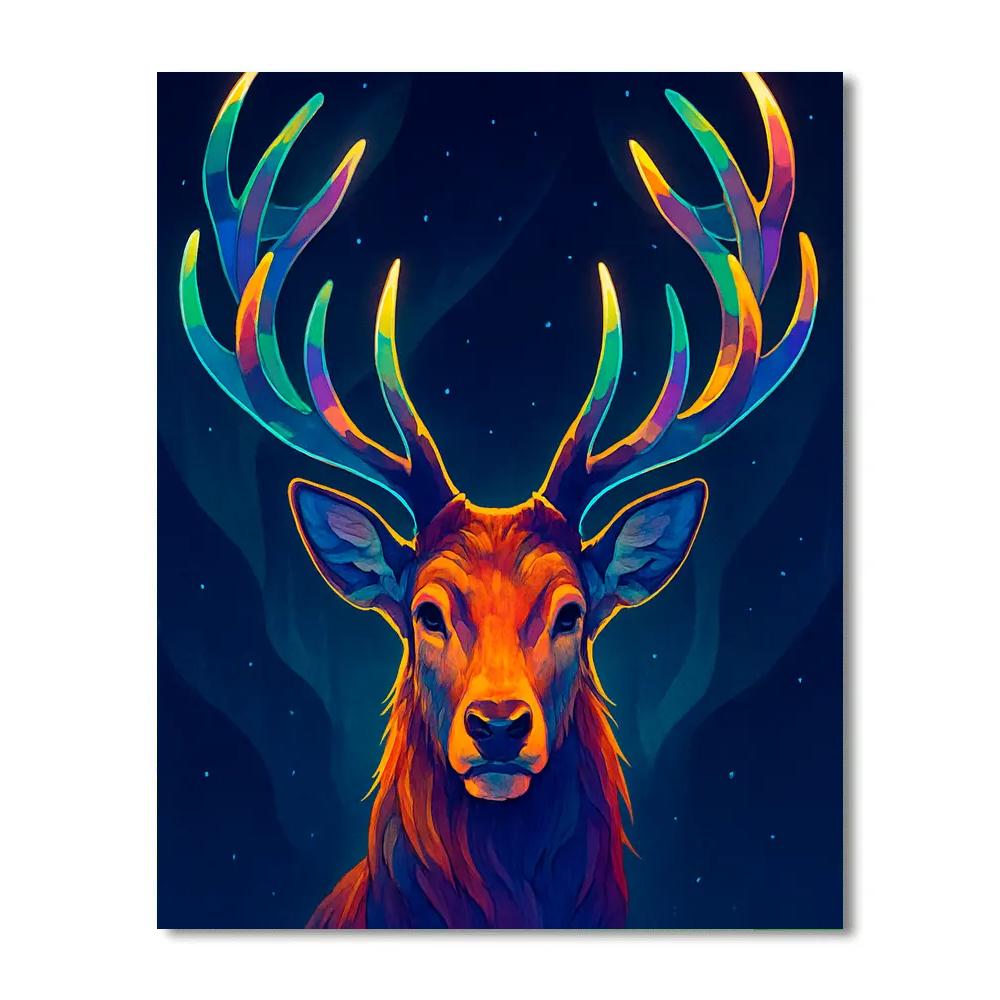 Aurora Antlers Stag painting number kit