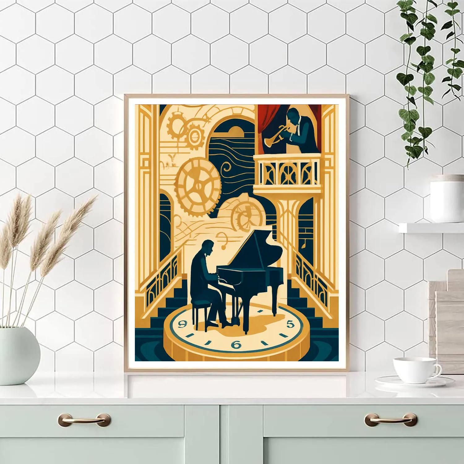 Clockwork Ballroom With Jazz Improvisation DIY paint by numbers