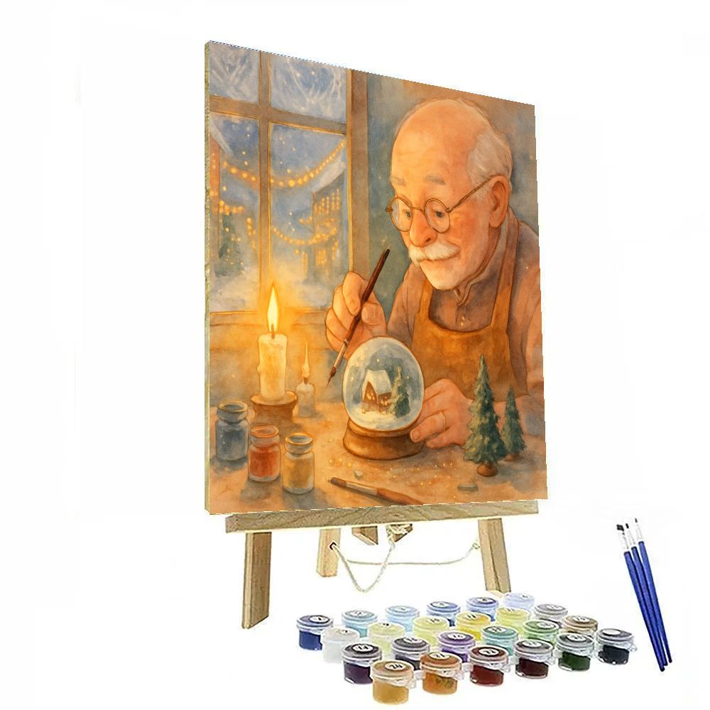 The Snow Globe Workshop Window DIY paint by numbers