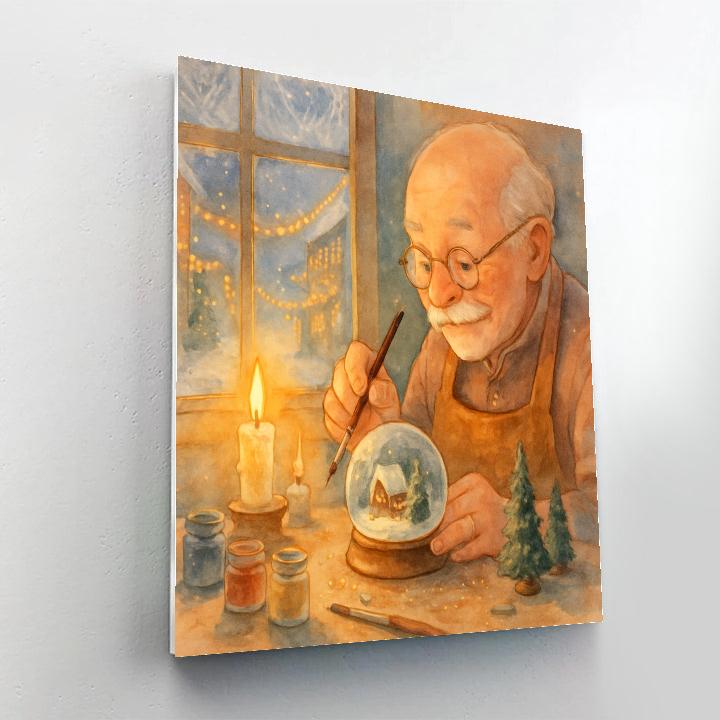 The Snow Globe Workshop Window DIY paint by numbers