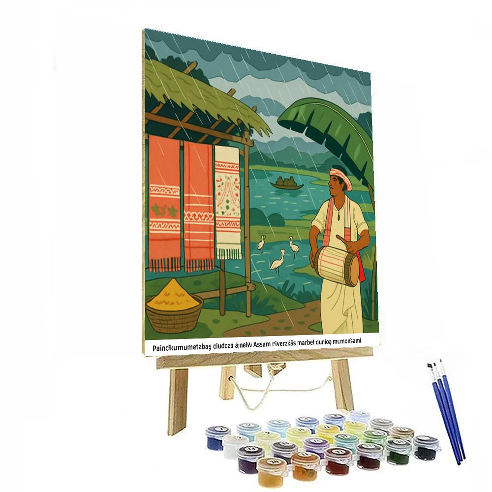 India Monsoon Weavers Market Numbered painting kits