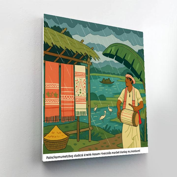 India Monsoon Weavers Market Numbered painting kits