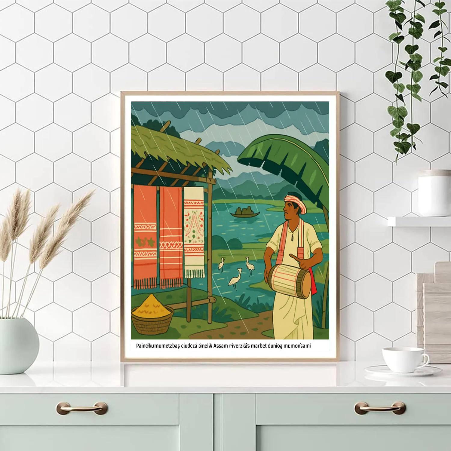 India Monsoon Weavers Market Numbered painting kits