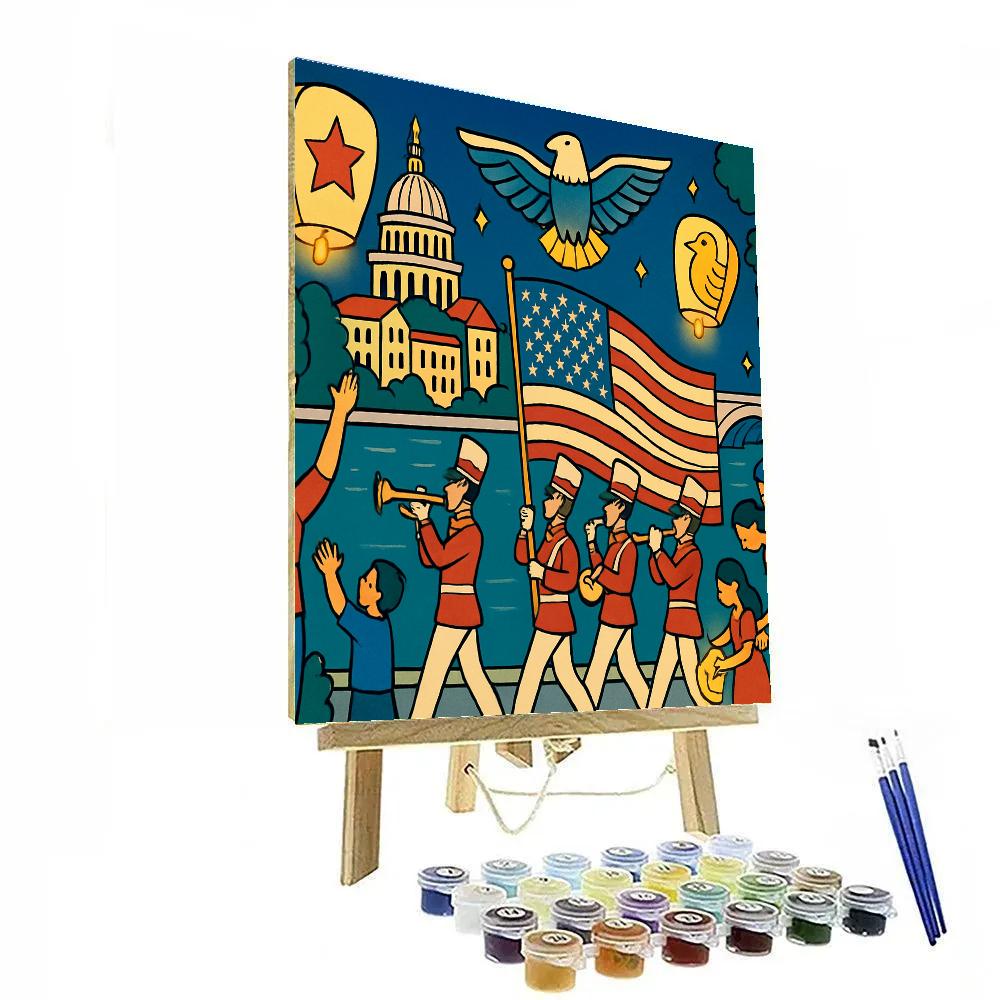 Lantern Parade With National Heritage Skyline Paint by numbers kits
