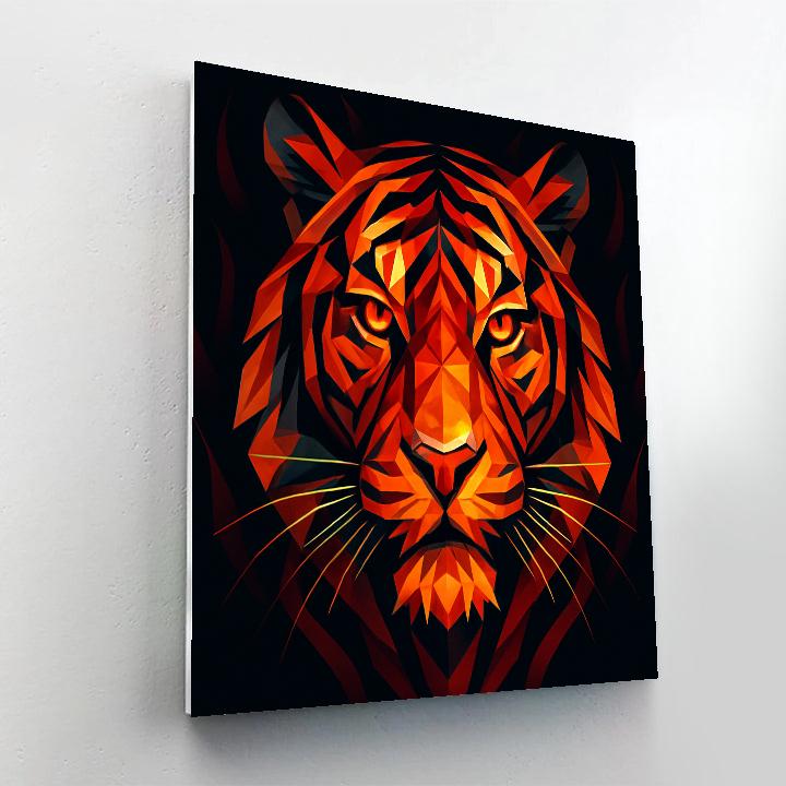 Inferno Mosaic Tiger Paint by numbers kits