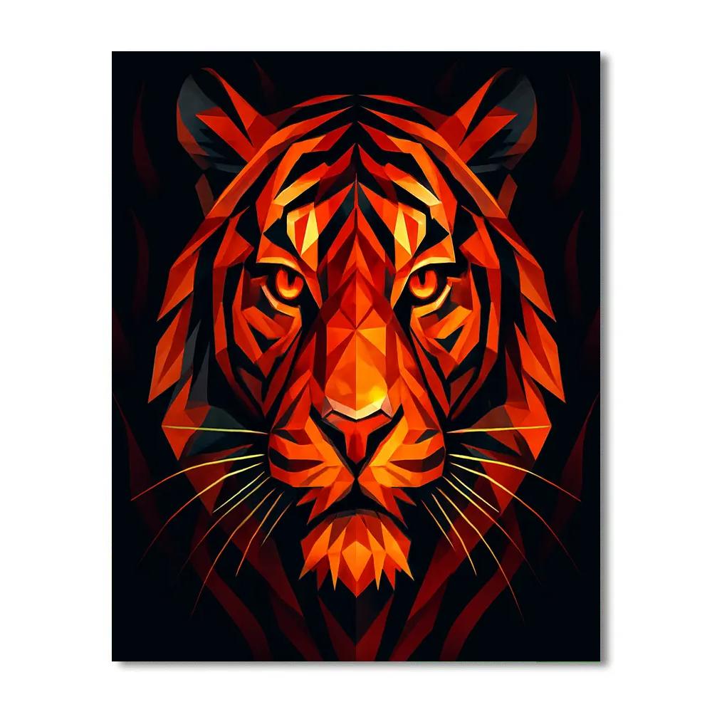 Inferno Mosaic Tiger Paint by numbers kits