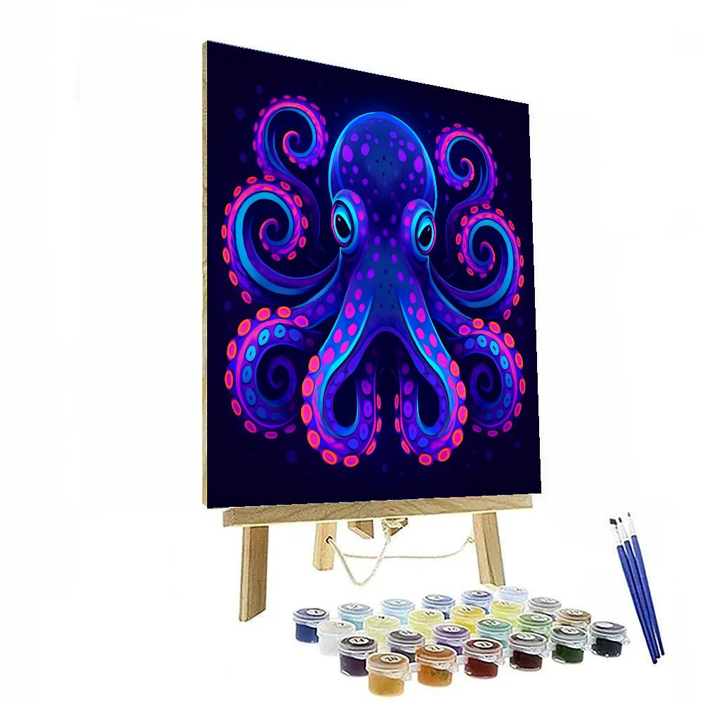 Cosmic Bloom Octopus Numbered painting kits