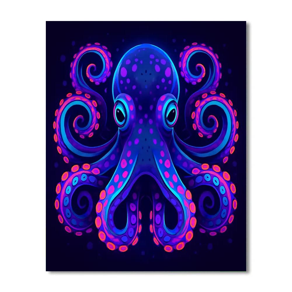 Cosmic Bloom Octopus Numbered painting kits