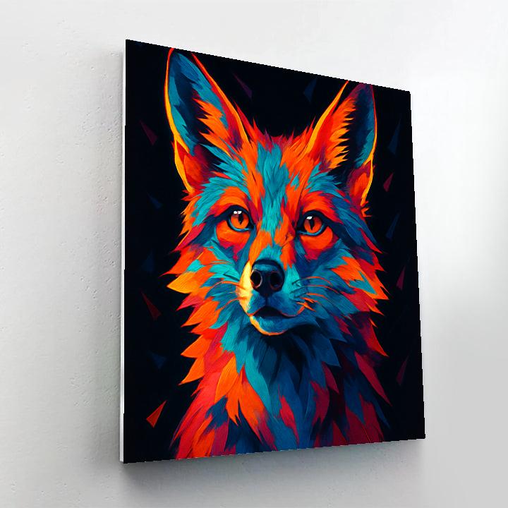 Electric Ember Fox Paint by numbers art