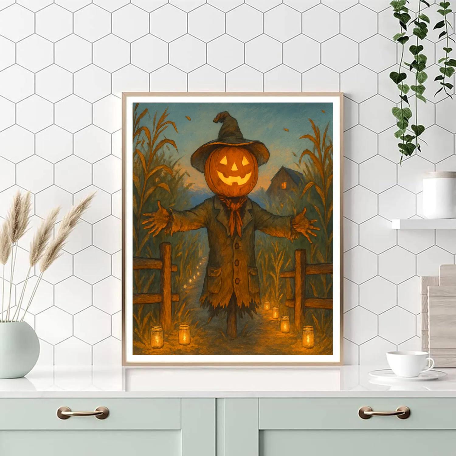 Candlelit Corn Maze Gatekeeper Paint by numbers kits