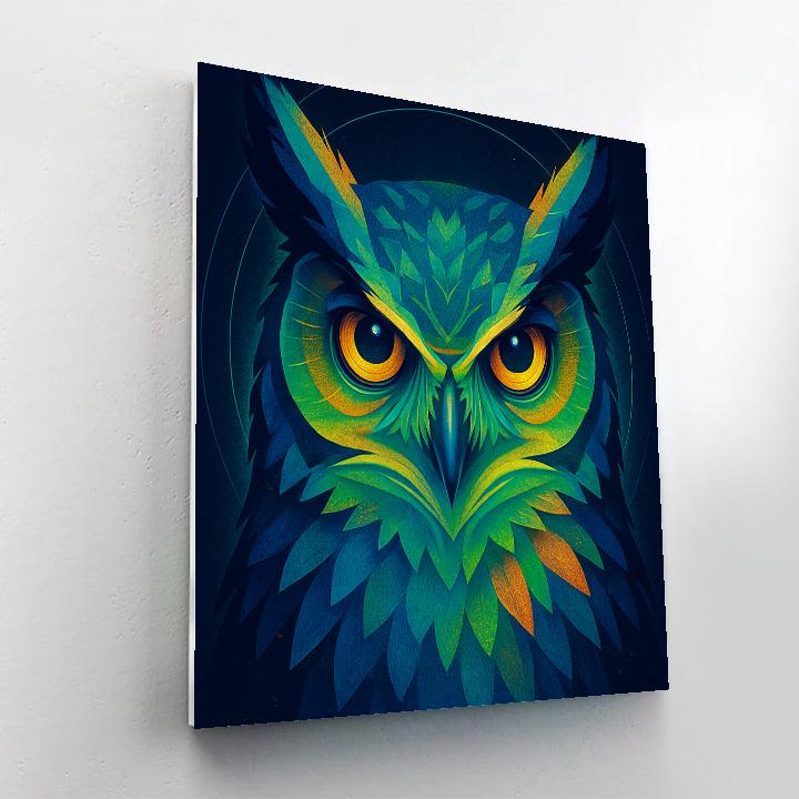 Celestial Circuit Owl Numbered painting kits