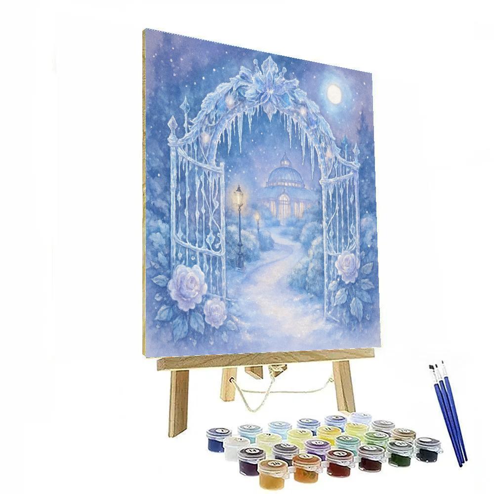 The Crystal Wreath Gate To Snow Garden Paint by numbers kits