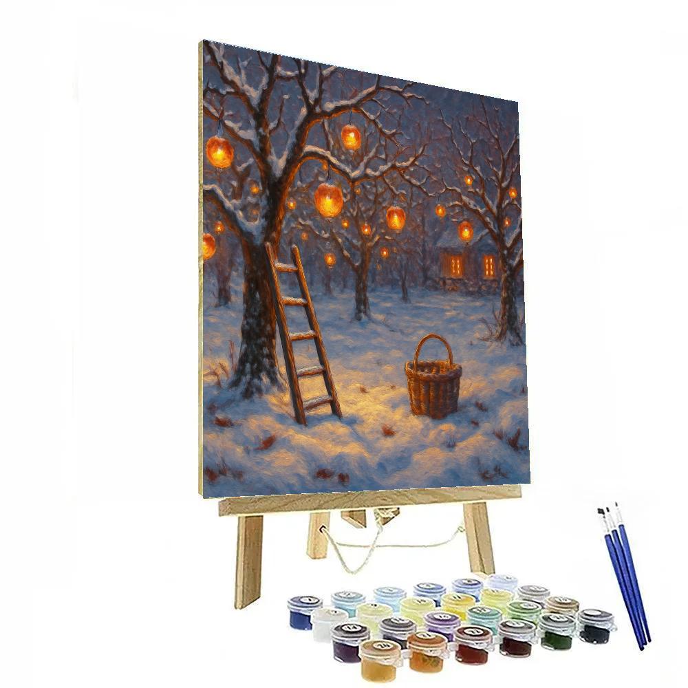 Frosted Orchard With Ornament Apples Number painting