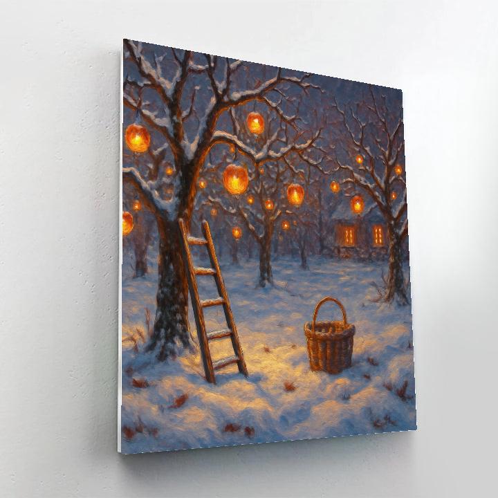 Frosted Orchard With Ornament Apples Number painting