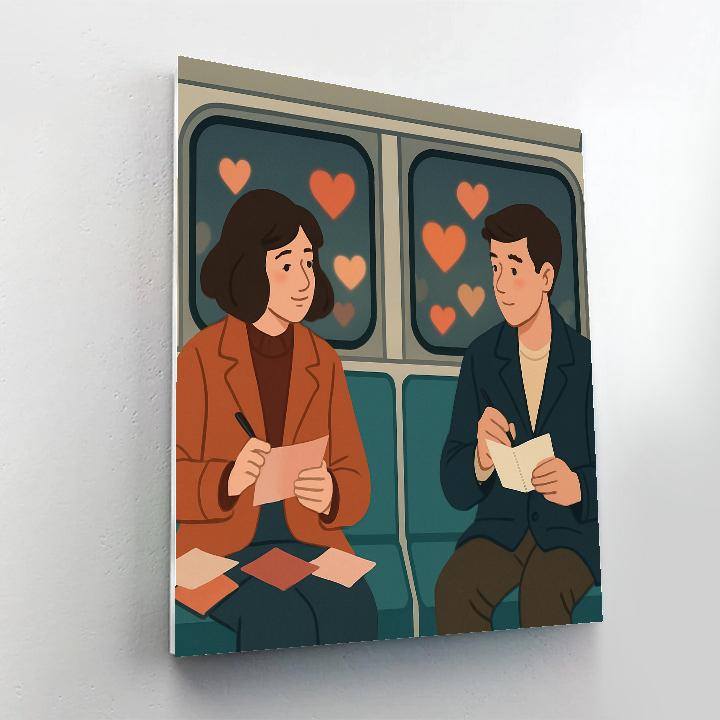 Love Letters On The Valentines Day Train paint by color