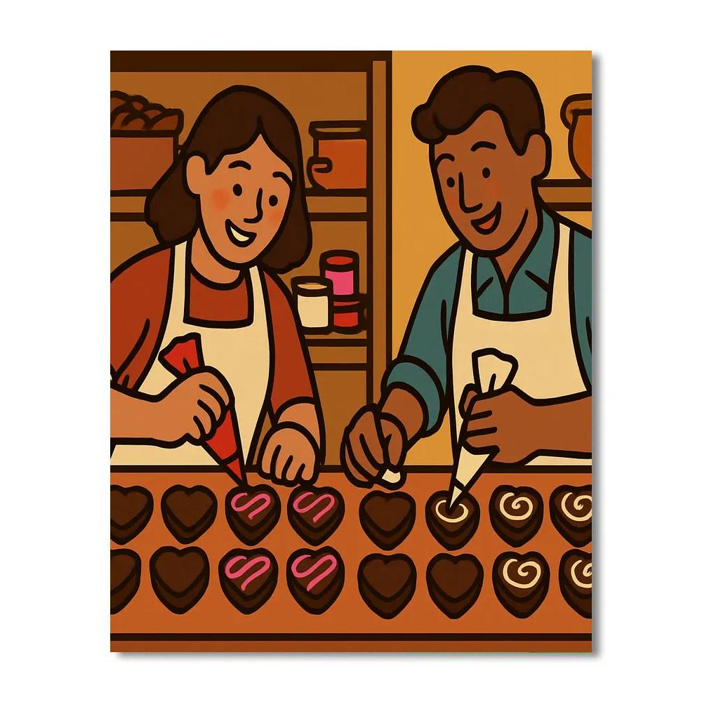 Valentines Day Chocolate Workshop Magic Numbered painting kits