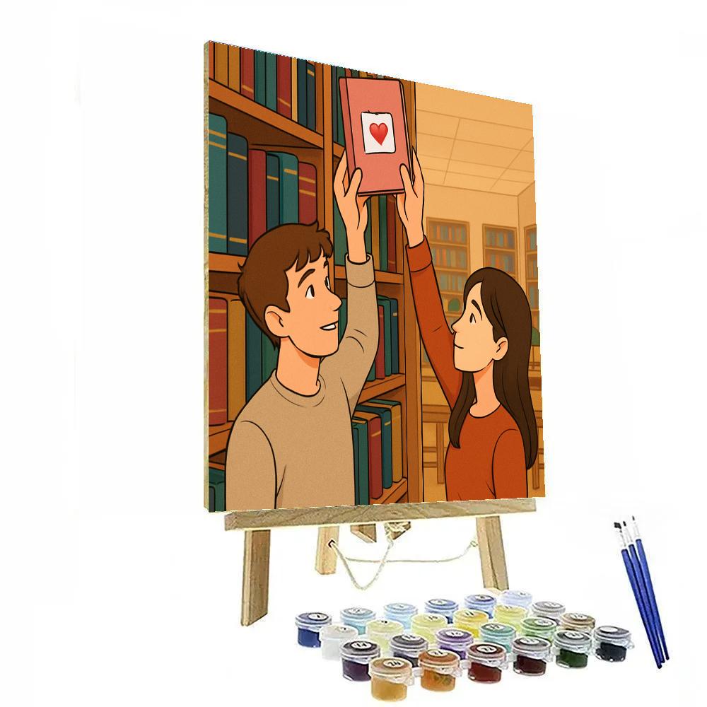 Valentines Day Library Of Hidden Notes Painting by numbers kit