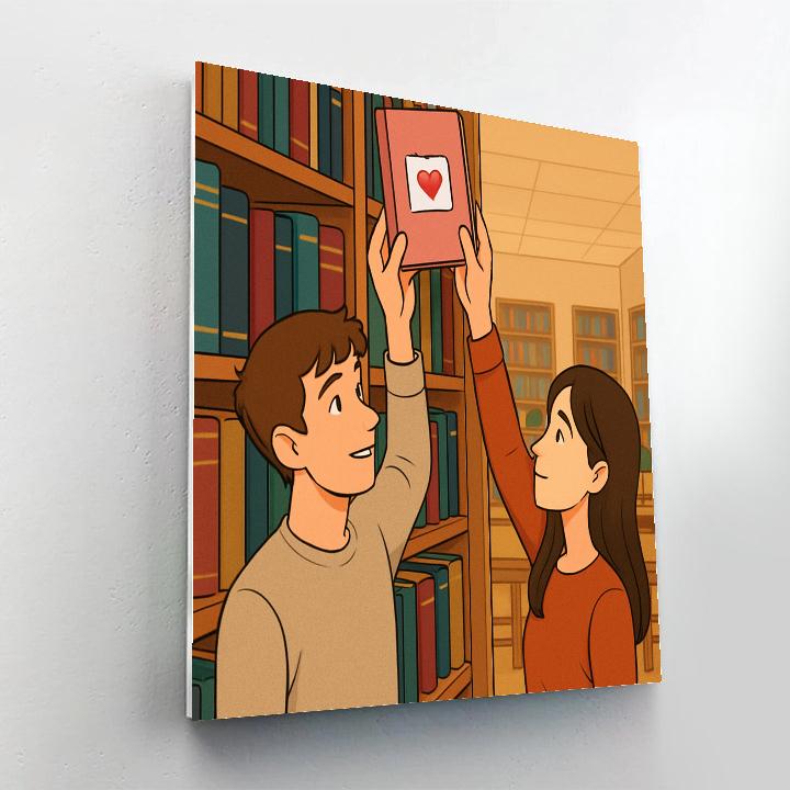 Valentines Day Library Of Hidden Notes Painting by numbers kit