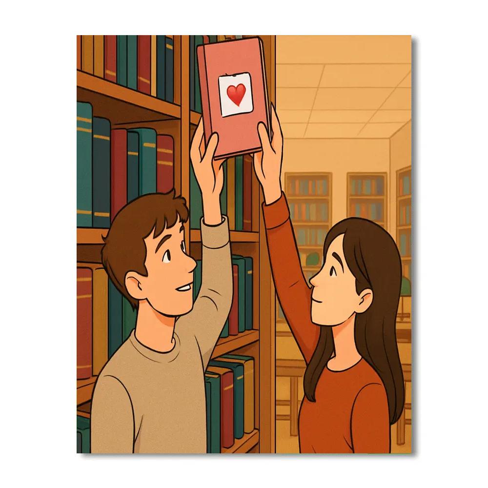 Valentines Day Library Of Hidden Notes Painting by numbers kit
