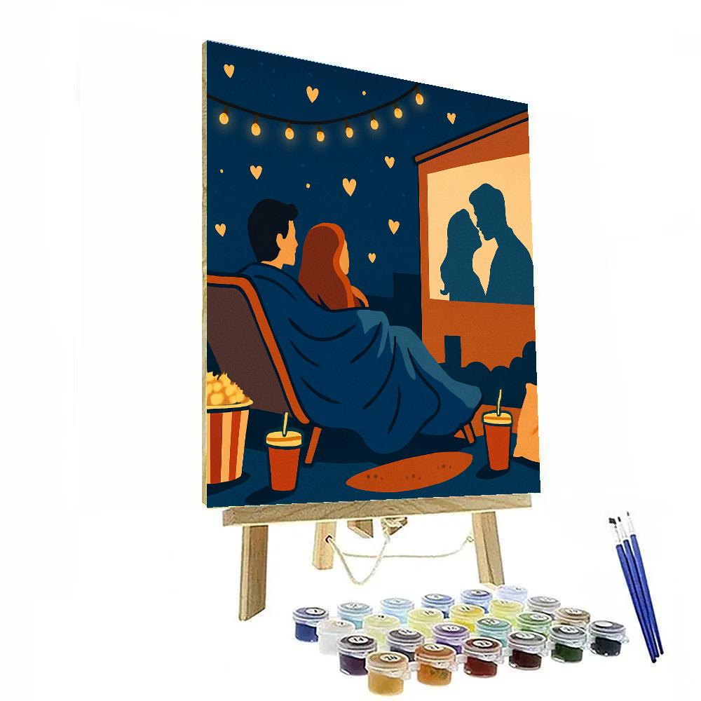 Valentines Day Rooftop Cinema Embrace Paint by numbers kits