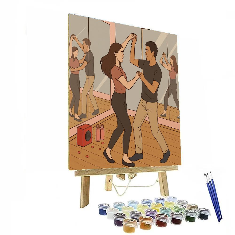 Valentines Day Dance Studio Glow paint by number