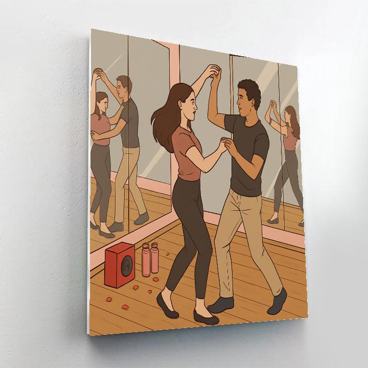 Valentines Day Dance Studio Glow paint by number