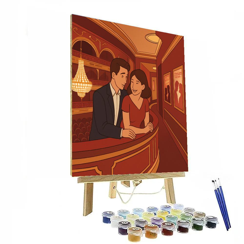 Valentines Day Theater Balcony Intermission Paint by numbers art