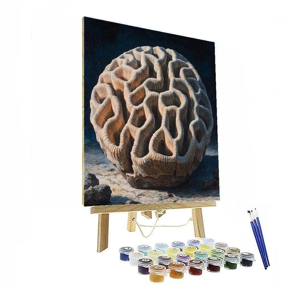 Michelangelo Inspired Fossilized Coral Labyrinth Numbered painting kits