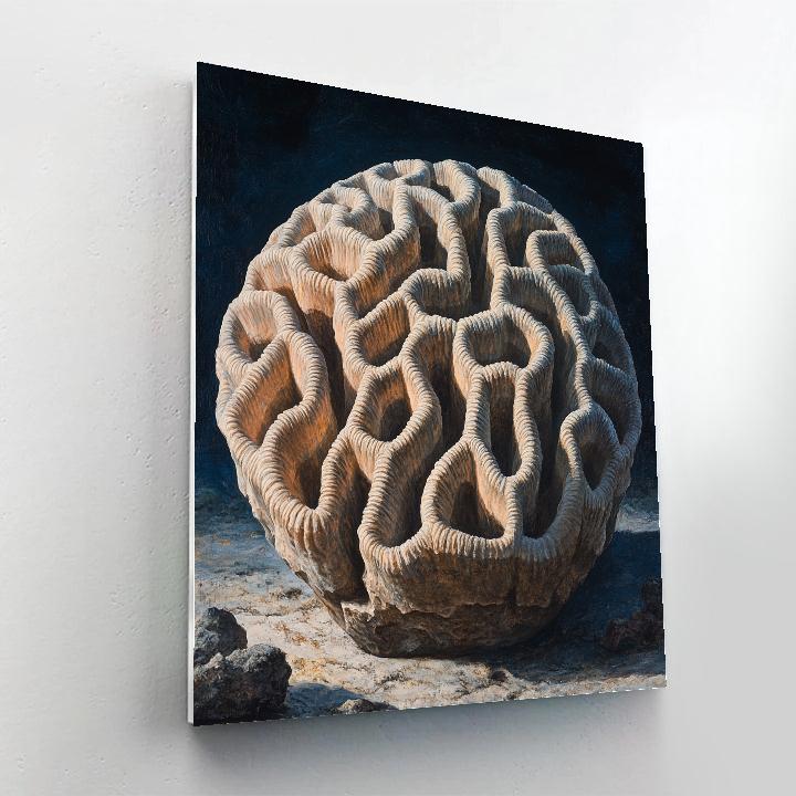 Michelangelo Inspired Fossilized Coral Labyrinth Numbered painting kits