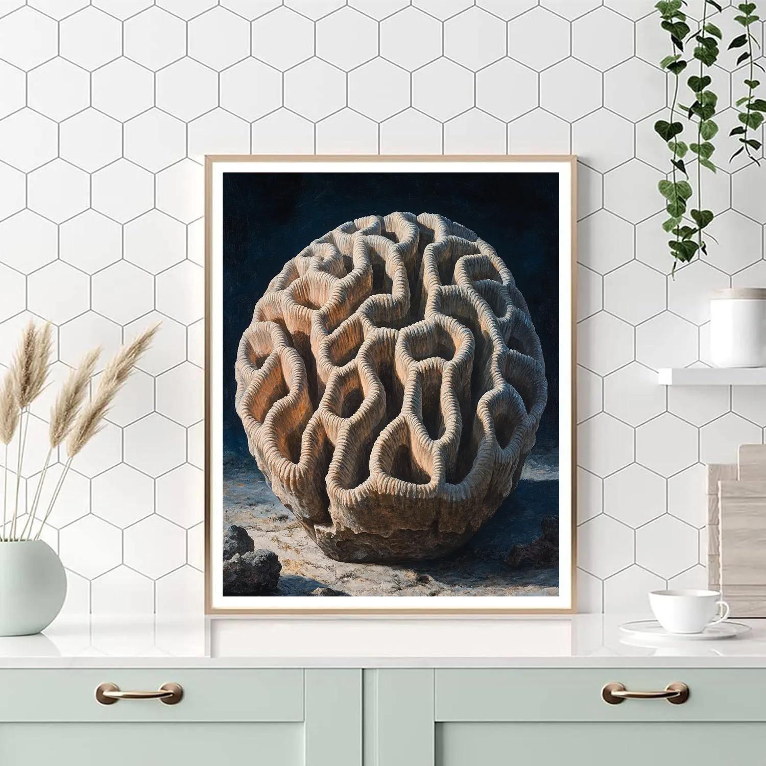 Michelangelo Inspired Fossilized Coral Labyrinth Numbered painting kits