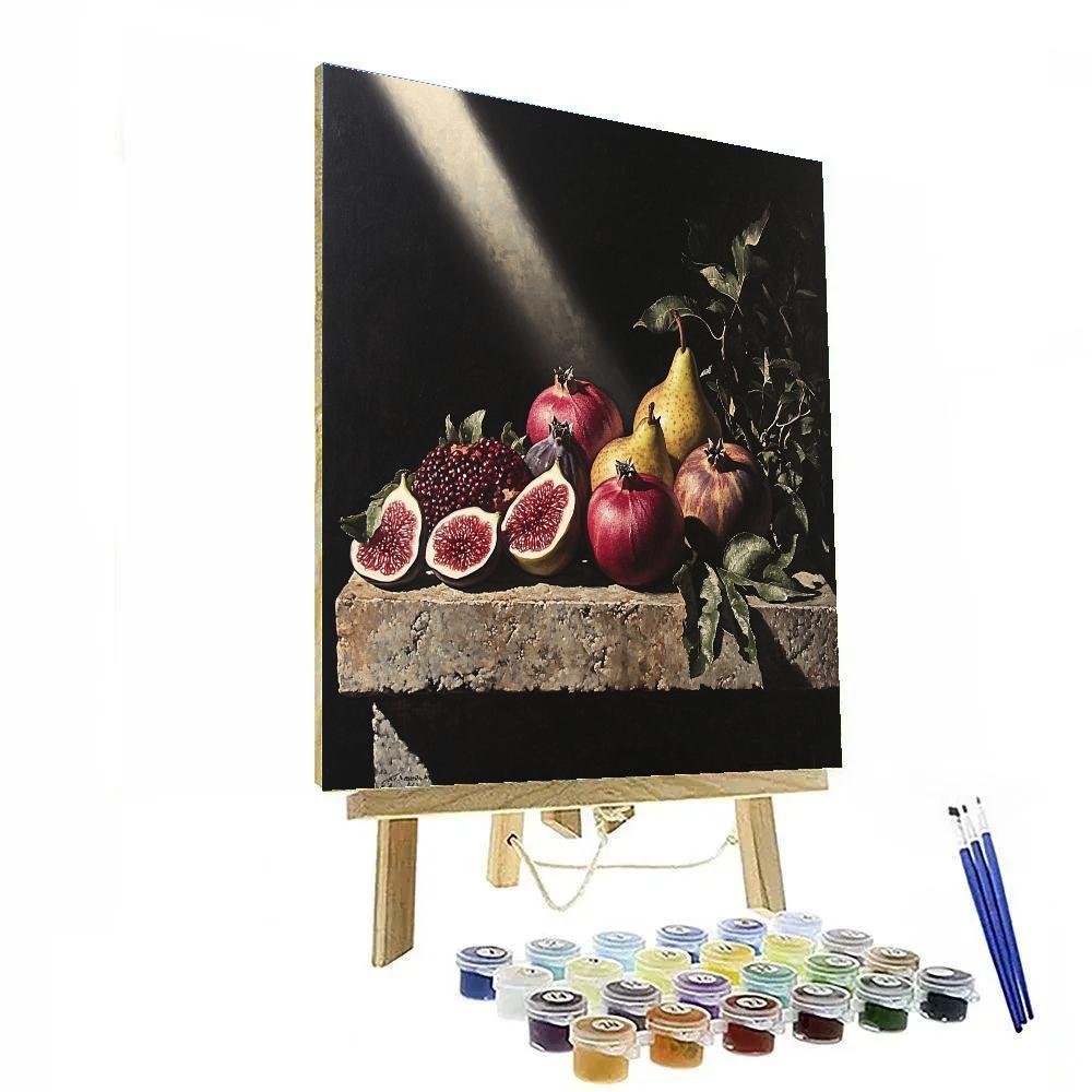 Caravaggio Inspired Tenebrist Orchard Eclipse paint by numbers